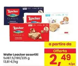 Eurospar Wafer Loacker assortiti offerta