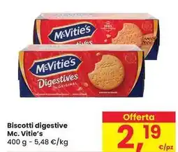 Eurospar Biscotti digestive Mc. Vitie's offerta