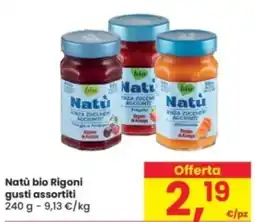 Eurospar Natù bio Rigoni gusti assortiti offerta