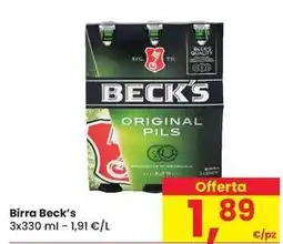 Eurospar Birra Beck's offerta