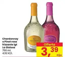Eurospar Chardonnay o Pinot rosa frizzante igt La Gioiosa offerta
