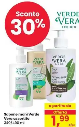 Eurospar Sapone mani Verde Vera assortito offerta