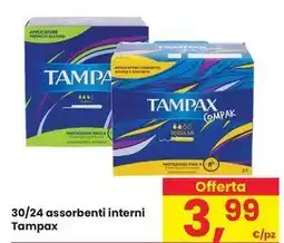 Eurospar 30/24 assorbenti interni Tampax offerta