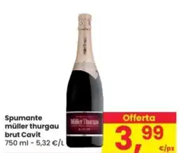 Eurospar Spumante müller thurgau brut Cavit offerta