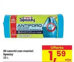 Eurospar 20 sacchi con manici Spazzy 28 L offerta