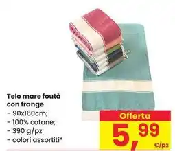 Eurospar Telo mare foutà con frange offerta