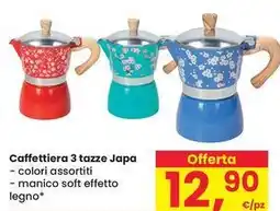 Eurospar Caffettiera 3 tazze Japa offerta