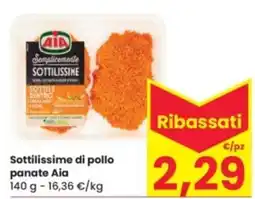 Eurospar Sottilissime di pollo panate Aia offerta