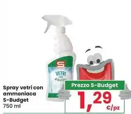 Eurospar Spray vetri con ammoniaca S-Budget offerta