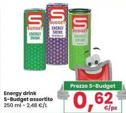 Eurospar Energy drink S-Budget assortito offerta