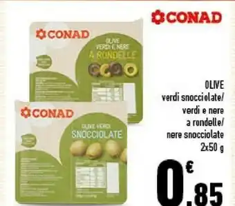 Conad City Conad - olive verdi snocciolate 100 g(ml) offerta