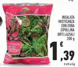 Conad Insalata misticanza con erba cipollina orti laziali offerta