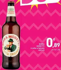 Spazio Conad BIRRA MORETTI ricetta originale offerta