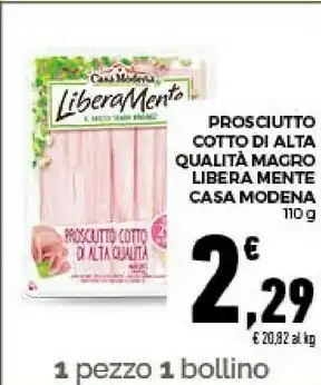 Conad City Prosciutto cotto di alta qualita magro liberamente offerta