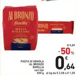 Spazio Conad Pasta di semola al bronzo BARILLA vari tipi offerta