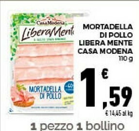 Conad City Mortadella di pollo liberamente 110 g(ml) offerta