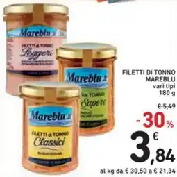 Spazio Conad Filetti di tonno MAREBLU vari tipi offerta
