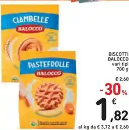Spazio Conad BISCOTTI BALOCCO vari tipi 700 g offerta