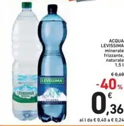 Spazio Conad Acqua Levissima minerale frizzante, naturale offerta