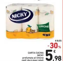 Spazio Conad Carta cucina NICKY profumata al limone offerta