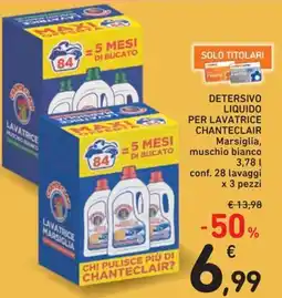 Spazio Conad Detersivo liquido per lavatrice chanteclair marsiglia, muschio bianco offerta