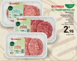 Spazio Conad Hamburger Conad percorso qualità Filiera Controllata vari tipi offerta