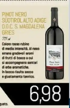 Conad Pinot nero suotirol alto adige 0oc s magdalena gries offerta
