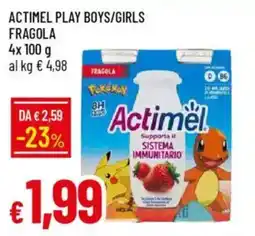Galassia Actimel play boys/girls fragola offerta