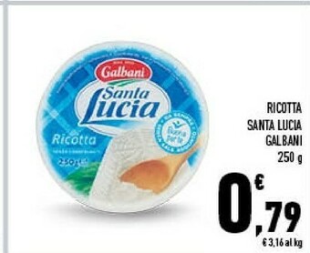 Conad Santa lucia ricotta 250 g(ml) offerta