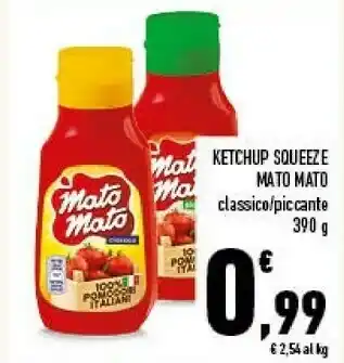 Conad Kraft - ketchup mato mato piccante 390 g(ml) offerta