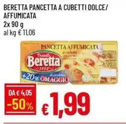 Galassia Beretta pancetta a cubetti dolce/ affumicata offerta