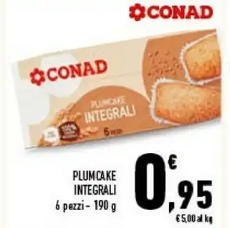 Conad Conad plumcake integrale offerta