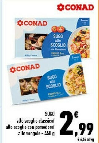Conad Conad - sugo allo scoglio 450 g(ml) offerta