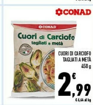 Conad Conad cuori di carciofo tagliati a metà offerta