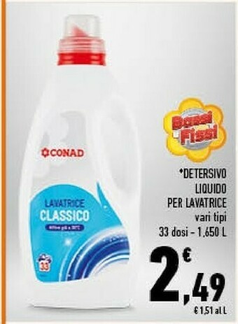 Conad Conad detersivo liquido per lavatrice offerta