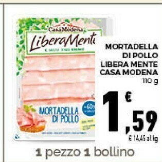 Conad Mortadella di pollo liberamente 110 g(ml) offerta