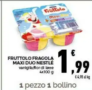 Conad Fruttolo maxi duo fragola e pesca 400 g(ml) offerta