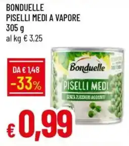 Galassia Bonduelle piselli medi a vapore offerta