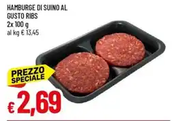 Galassia Hamburge di suino al gusto ribs offerta