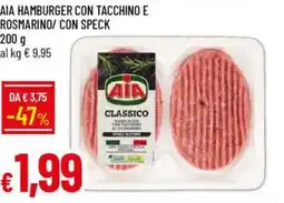 Galassia Aia hamburger con tacchino e rosmarino/ con speck offerta