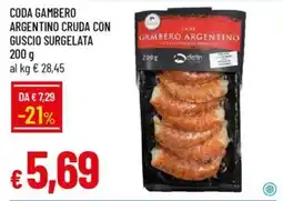 Galassia Coda gambero argentino cruda con guscio surgelata offerta