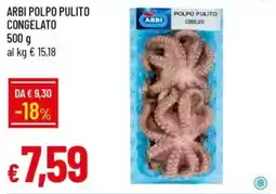 Galassia Arbi polpo pulito congelato offerta