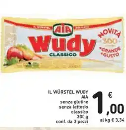 Spazio Conad Il würstel wudy AIA senza glutine senza lattosio classico offerta