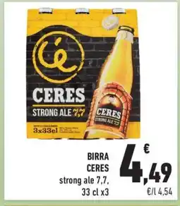 Conad Birra Ceres offerta