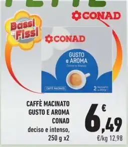 Conad CAFFÈ MACINATO GUSTO E AROMA CONAD offerta