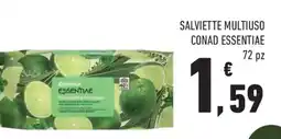 Conad SALVIETTE MULTIUSO CONAD ESSENTIAE offerta