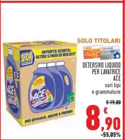 Conad DETERSIVO LIQUIDO PER LAVATRICE ACE offerta