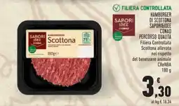 Conad HAMBURGER DI SCOTTONA SAPORI&IDEE CONAD offerta