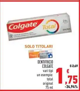 Conad DENTIFRICIO COLGATE offerta