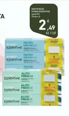 Conad DENTIFRICIO CONAD ESSENTIAE assortiti offerta